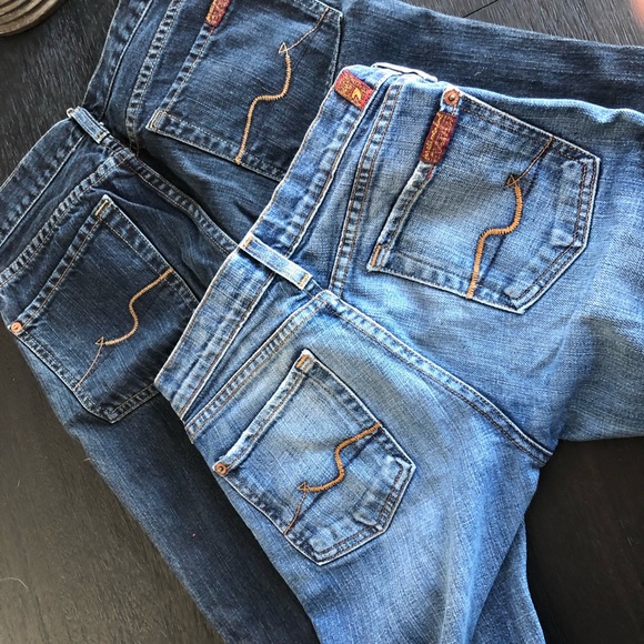 9 pairs of women’s designer denim jeans. 7 for all mankind, true religion & more - Picture 3 of 15